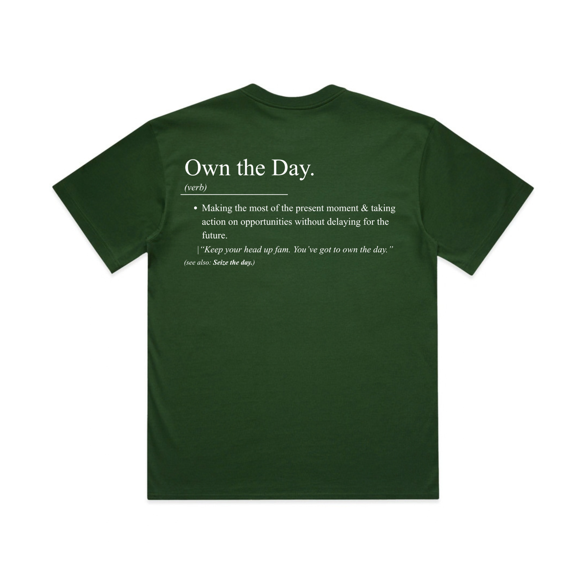 Green Qozi "Own The Day" Definition Tee